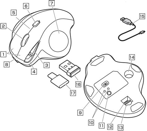 SANWA GMAWTB168 2.4G Wireless Trackball Mouse Instruction Manual