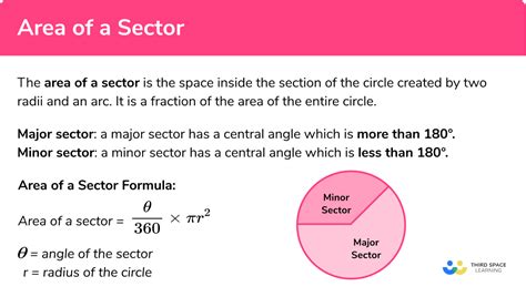 Area Of A Sector - GCSE Maths - Steps, Examples & Worksheet