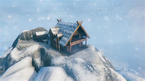 I just made a log cabin on a huge mountain : r/valheim