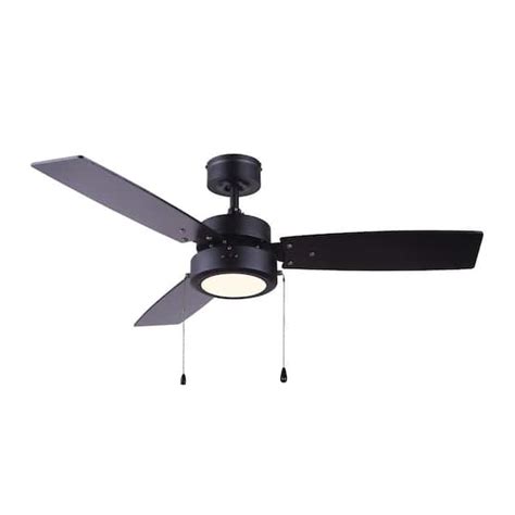 CANARM Wallis 42 in. Integrated LED Black Ceiling Fan with Light Kit ...