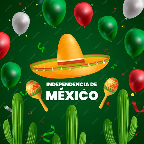 Premium Vector | Realistic mexico independence illustration