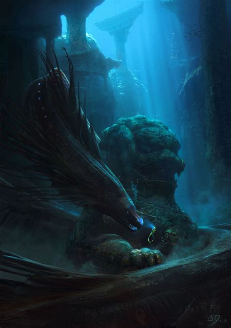 ArtStation - Deep Sea Guardian, Gaelle Seguillon | Sea creatures art, Sea monster art, Ocean ...