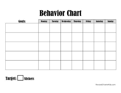 Free Printable Color Behavior Charts