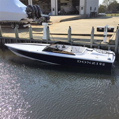 Our new Donzi Classic 22 sitting dockside at the photoshoot. For more information on the Donzi ...