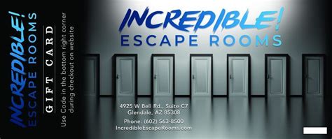 Escape Room Gift Card | Incredible Escape Rooms