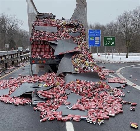 Truck Strike on Hutch Sends Thousands of Cans Flying - Talk of the Sound