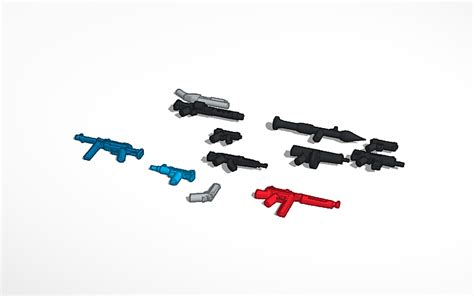 3D design LEGO® Guns: Pack 1 - Tinkercad