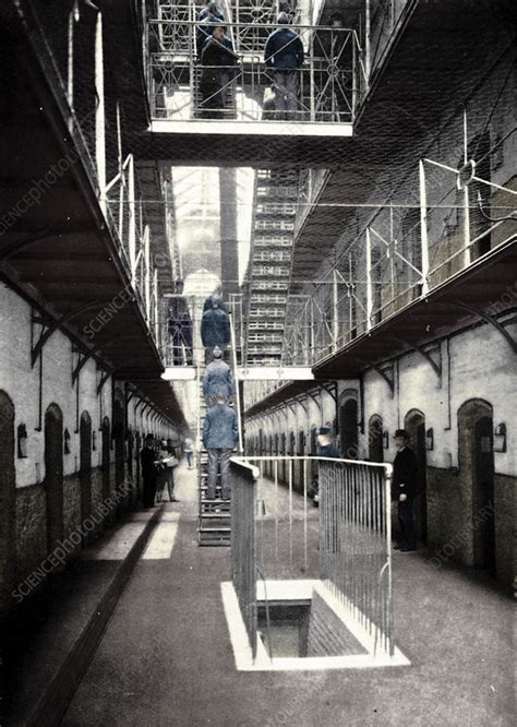 Prisoners going to dinner, Wormwood Scrubs Prison, c1903 - Stock Image ...