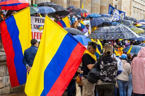 BOGOTA, COLOMBIA, 19 JULY 2023. Peaceful protest of the members of the ...