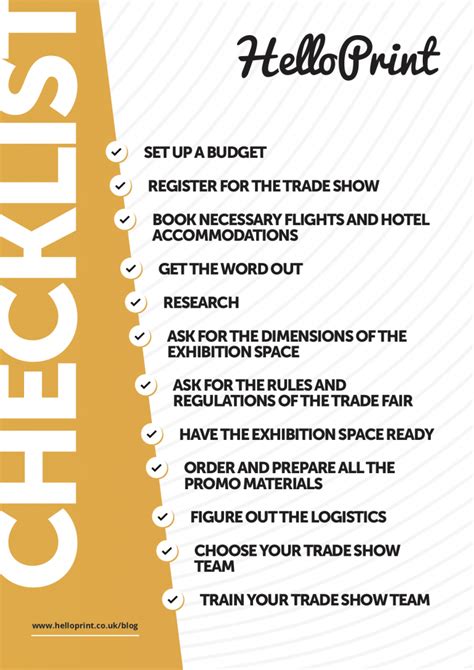 Exhibition Checklist - Helloprint | Blog