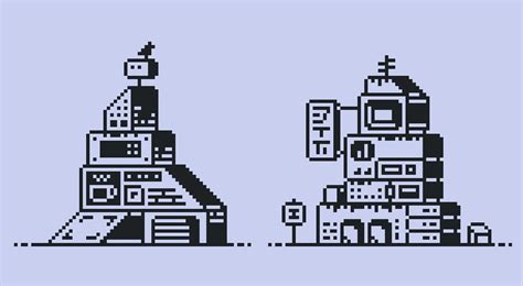 My first time trying 1-bit pixel art :) : r/PixelArt