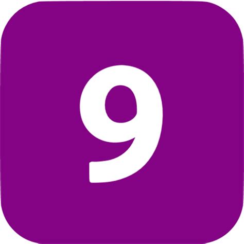 Purple 9 filled icon - Free purple numbers icons