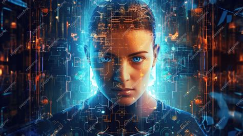 Premium AI Image | Abstract technology futuristic concept of digital ai future design on hi tech ...