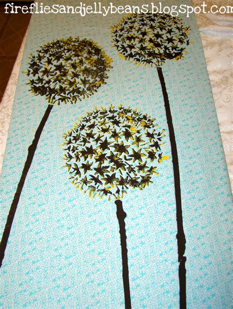 Fireflies and Jellybeans: DIY Club Fabric- Stencil wall art