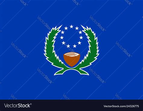 Flag of pohnpei state in federated states Vector Image