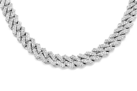 10K Solid Diamond White Gold Cuban Chain 6mm 4.79Ctw – NYC Luxury