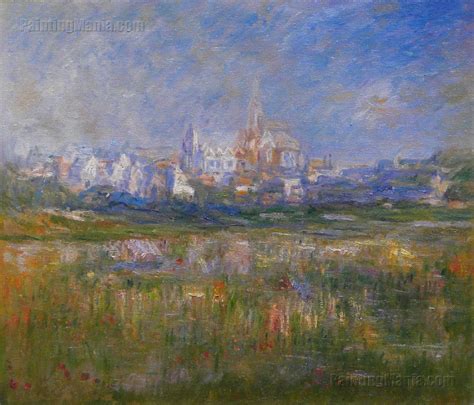 Vetheuil In The Fog - Claude Monet Hand-painted Oil Painting, Impressionist Painting for sale by ...