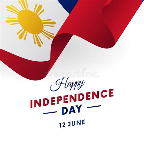 Banner or Poster of Philippines Independence Day Celebration. Waving Flag. Vector Illustration ...