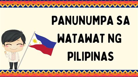 Panunumpa sa Watawat ng Pilipinas + Panatang Makabayan (Filipino) 🇵🇭 - YouTube