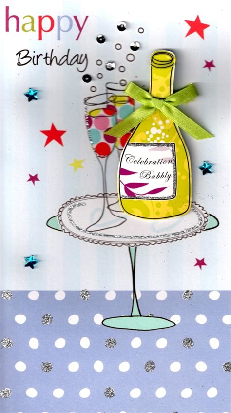 Bubbly Pretty Happy Birthday Greeting Card | Cards | Love Kates