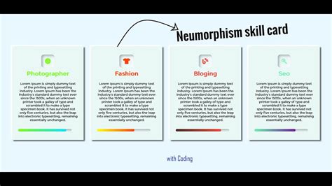 "Neumorphism skill Card by | Html | Css |..... - YouTube