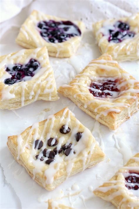 Puff Pastry Cream Cheese Danishes - Chocolate With Grace