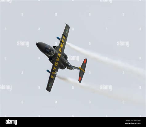 Swedish SAAB 105 jet trainer at the 2023 Royal International Air Tattoo ...