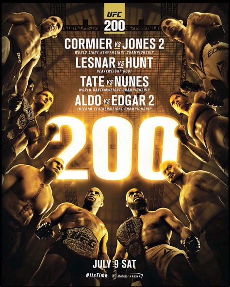 UFC 200 - Cormier vs. Jones 2 Poster June 27, 2016 MMA Photo