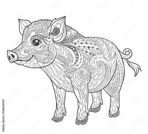 Adult Coloring Pages Pigs