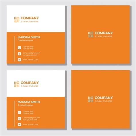 Premium PSD | Business card square