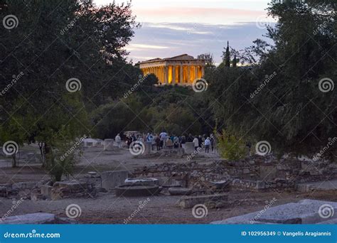 Temple of hephaestus editorial stock image. Image of civilization - 102956349