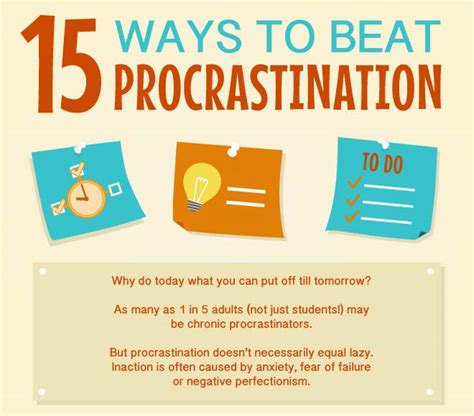 15 Ways to Beat Procrastination [Infographic]