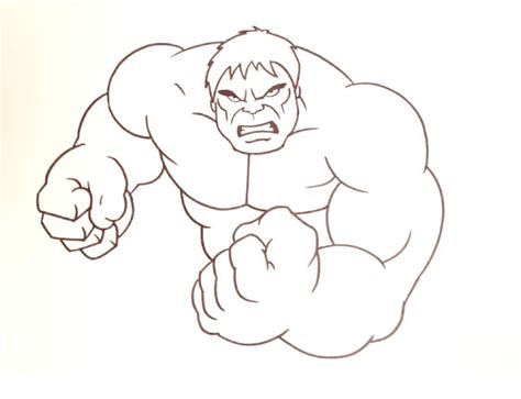 Hulk drawing easy For Kids Step by Step | Avengers | Marvel art ...