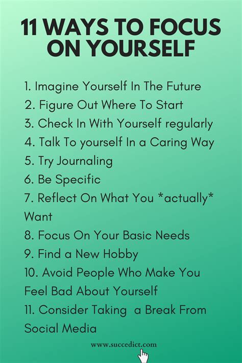 11 Little Ways To Focus On Yourself | Focusing on yourself quotes, Focus on yourself, Words that ...