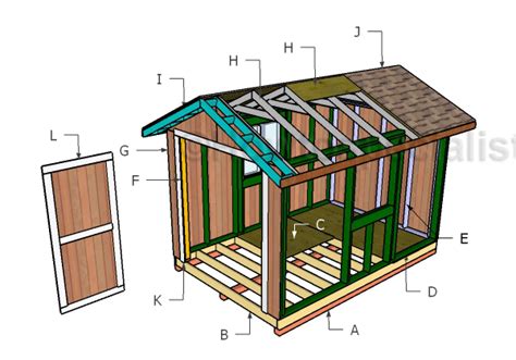 8x12 Gable Shed Roof Plans | HowToSpecialist - How to Build, Step by ...