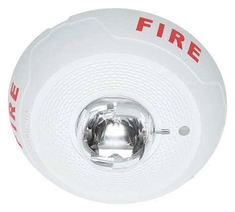 SYSTEM SENSOR, Marked Fire, White, Strobe - 54TP84|SCWL - Grainger