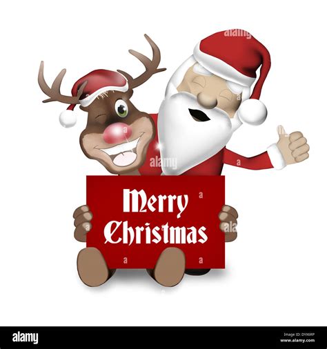 Santa Claus reindeer Stock Photo - Alamy