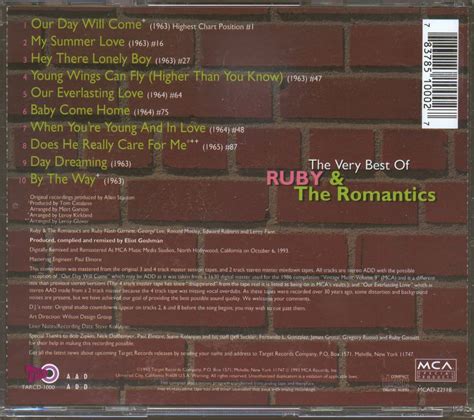 Ruby & The Romantics CD: The Very Best Of Ruby & The Romantics (CD ...