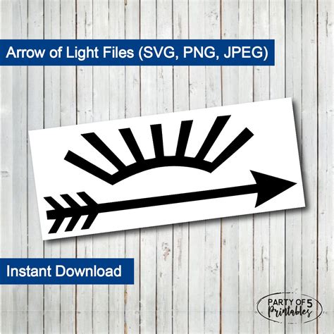 Arrow Light Vector File Arrow Light SVG Silhouette Arrow - Etsy