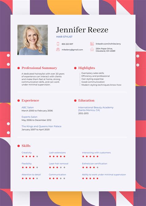 Hair Stylist Resume Sample and Tips | SkillHub