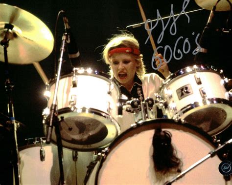 Gina Schock GO GO's Drummer Autographed 8x10 – Icon Autographs