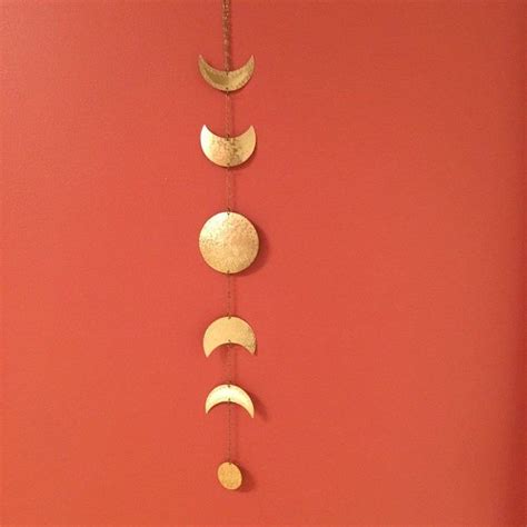 Moon Phases Wall Decor Moon Wall Art Brass Moon Wall Hanging - Crescent Moon Mobile - Moon Child ...