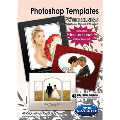 Savage Wedding Photoshop Templates PST110 B&H Photo Video