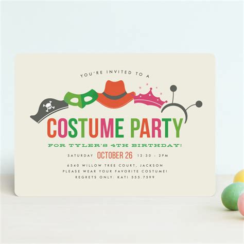 Costume Party Children's Birthday Party Invitations by Jill Means | Minted