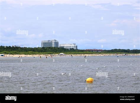 July 29 2023 - Swinoujscie, Swinemünde in Poland: the beach in ...