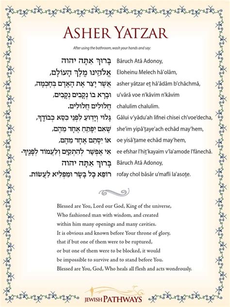 Asher Yatzar Jewish Prayer PDF