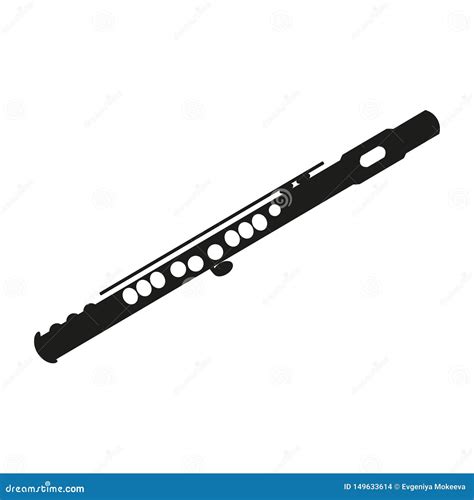 Classical Flute on the White Background Stock Vector - Illustration of party, instrumental ...