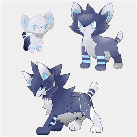 [OC] Regional variant Shinx and Luxio and a cross-generational evolution of Luxray that only ...