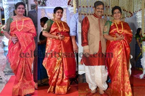 Delhi Rajeshwari at her Son Wedding - Saree Blouse Patterns