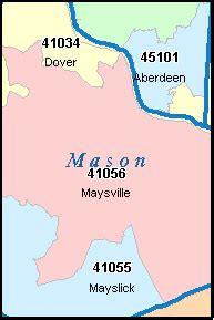 MAYSVILLE Kentucky, KY ZIP Code Map Downloads